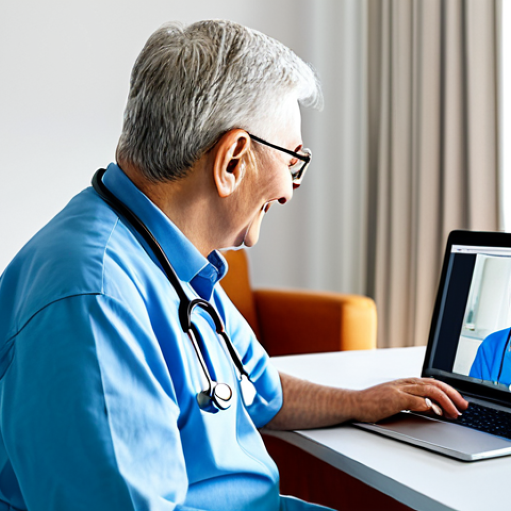 디지털 헬스케어와 차세대 의료 시스템 - Telemedicine Consultation**

"A doctor in a professional, modern office setting, consults with a pat...