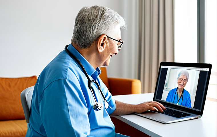 디지털 헬스케어와 차세대 의료 시스템 - Telemedicine Consultation**

"A doctor in a professional, modern office setting, consults with a pat...