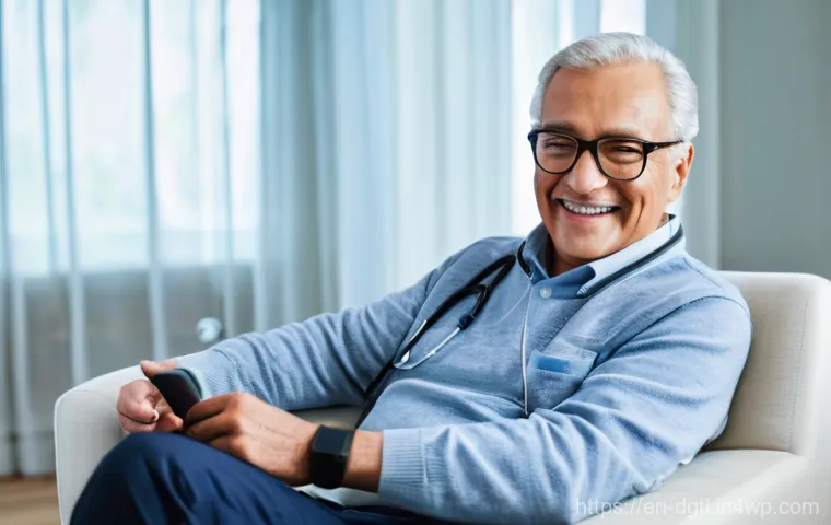 스마트 헬스케어 기기의 발전 방향 - **Prompt:** A diverse professional in their late 20s, dressed in a smart casual long-sleeved shirt, ...