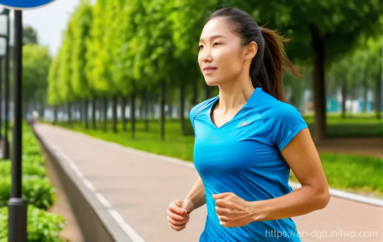 스마트 웨어러블 기기 활용법 - 5 km), and, most importantly, her heart rate zone (e.g., "Zone 3: Aerobic"). The display is bright a...