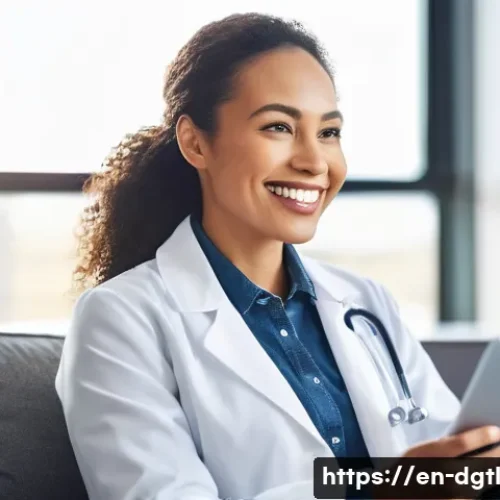 디지털 헬스케어와 시간이 절약되는 방법 - **Prompt:** A diverse young professional in their late 20s or early 30s, dressed in smart-casual att...